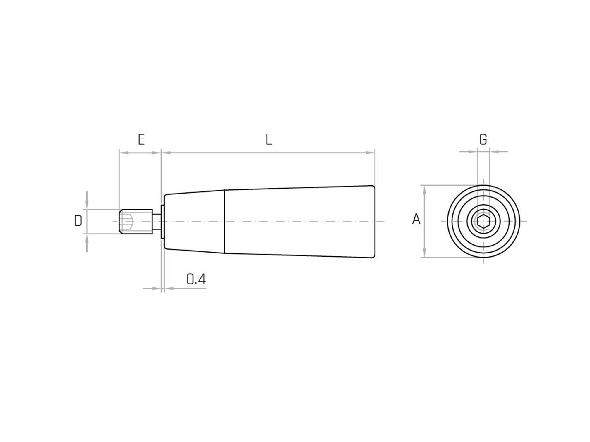 MEPX - Bouton cylindrique avec axe rotatif en inox (Pack de 4 pcs) - Gamm MEPX - Bouton cylindrique avec axe rotatif en inox (Pack de 4 pcs) - Gamm